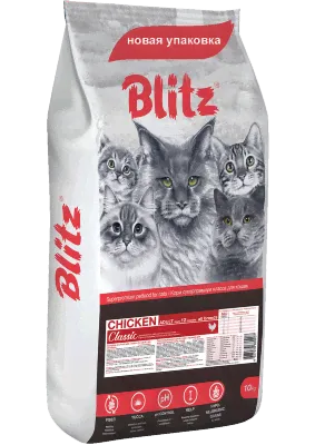 Blitz (Блиц) Chicken Adult Cats All Breeds корм для кошек всех пород с курицей